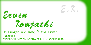 ervin komjathi business card